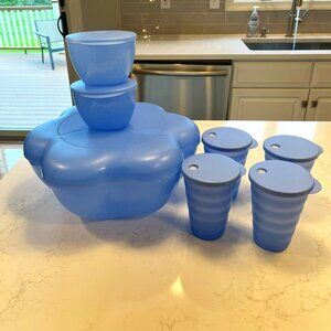 Never Used Tupperware Chip 'N Dip & Tumbler Set